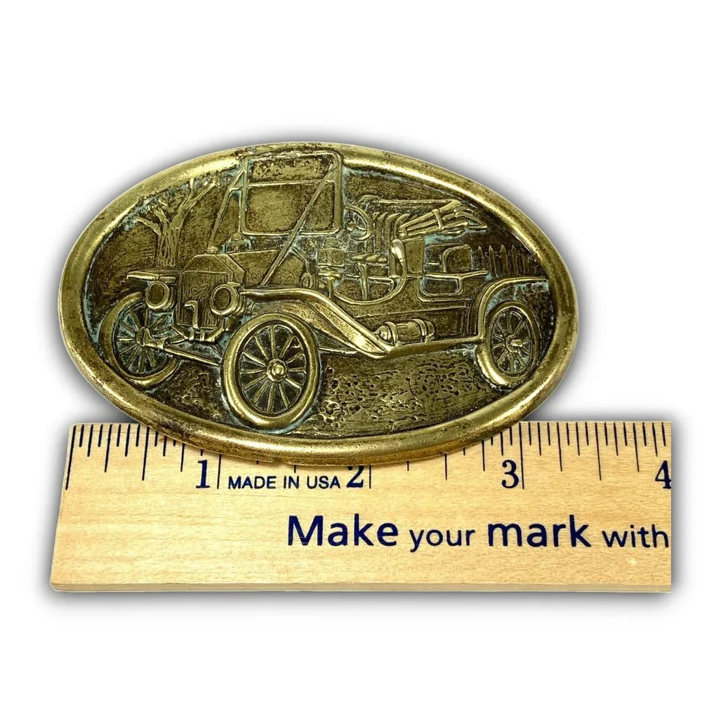 Vintage Avon Ford Model T Classic Antique Car Truck‎ Auto Vehicle Belt Buckle